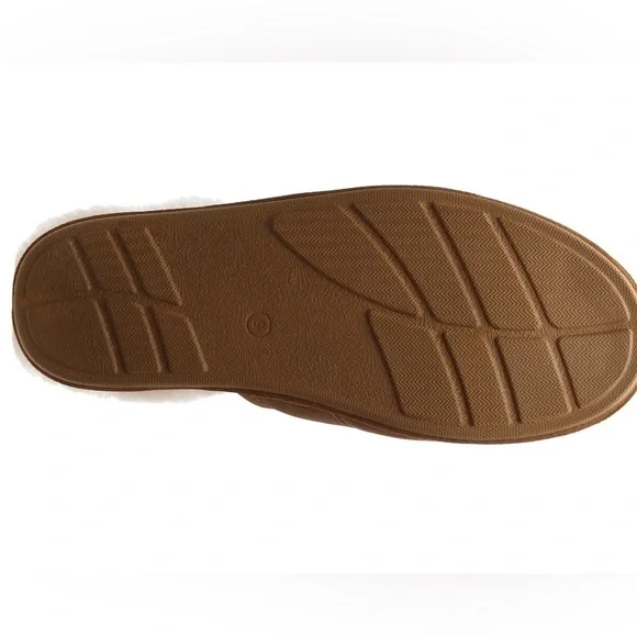 UGG slippers men’s UGG slippers suede upper shearling lining chestnut color - Picture 7 of 7